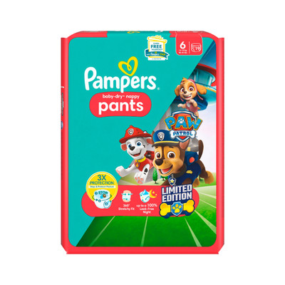 Pampers Premium protection pants Größe 6  19er Pack, Edition Paw-Patrol