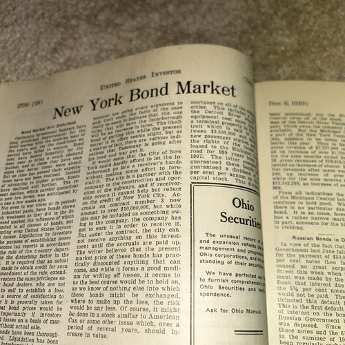 1919 UNITED STATES INVESTOR Publication STOCKS / BONDS / BANK / FINANCE 48 Pages - Picture 10 of 20