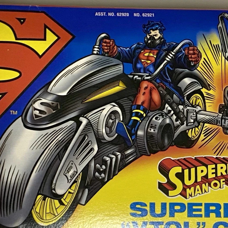 超级男孩复古循环可动人偶车辆超人钢铁侠肯纳 1995 全新带盒 — 第 2/4 张图片