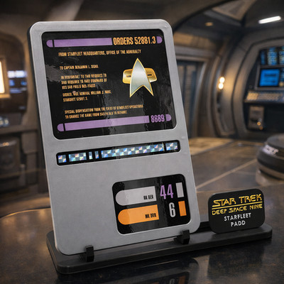 Star Trek DS9 PADD   3D gedruckte Replik | Mehrere Varianten verfügbar