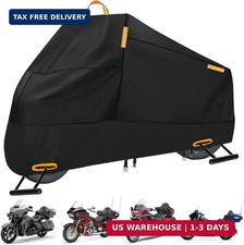 Motorcycle Cover Waterproof Outdoor, 300D Heavy Duty Motorcycle Cover for Harley