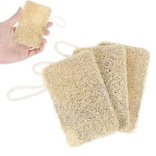 3 PCS Natural Loofa 100 Real Loofah Sponges Set Dishwashing Luffa Sponge