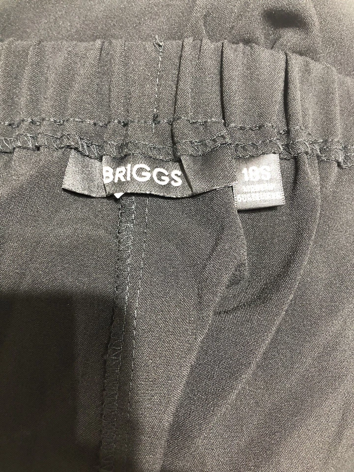 NWT! Briggs Comfort Waistband Black Pants Size 18 Short, K-6 - Image 4 of 4
