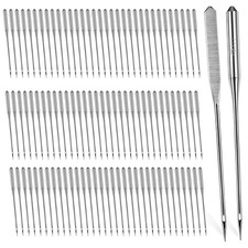 100 pcs Universal Sewing Machine Needles 75/11 130/705H HAx1 Heavy Duty Sewing