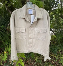Jungmaven Hemp Organic Cotton Mechanic Jacket Size Medium, Unisex NWT in Canvas