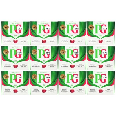 PG Tips Tee 80 Teebeutel Schwarztee 12x232g PG Tips Tea Bags 
