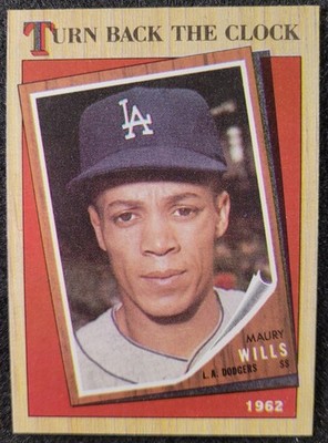 1987 Topps #315 Turn Back the Clock 1962 Maury Wills Los Angeles Dodgers NL MVP