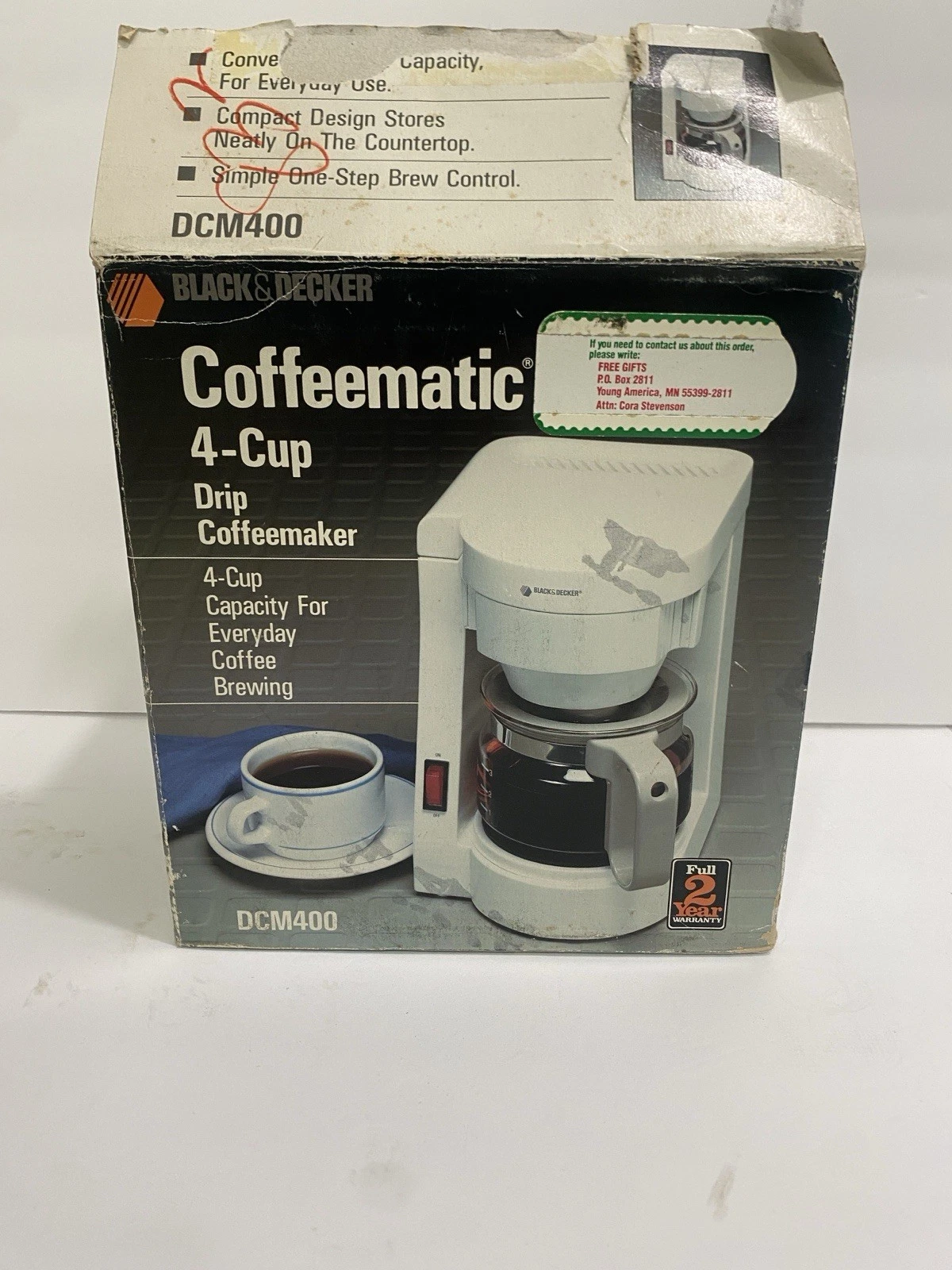 Black & Decker Coffeematic 4 Cup Drip Coffee Maker DCM400 Travel Motel RV VAN