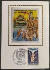 CARTE PREMIER JOUR TIMBRE LIBÉRATION CAMPS 1970 OBLITÉRÉ STRASBOURG N° 1648