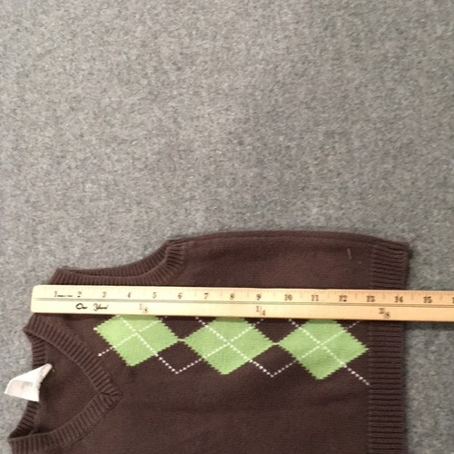 Crazy 8 Boy Sz 2T Argyle Knit Sweater Vest 100% Cotton Preppy - Picture 5 of 6