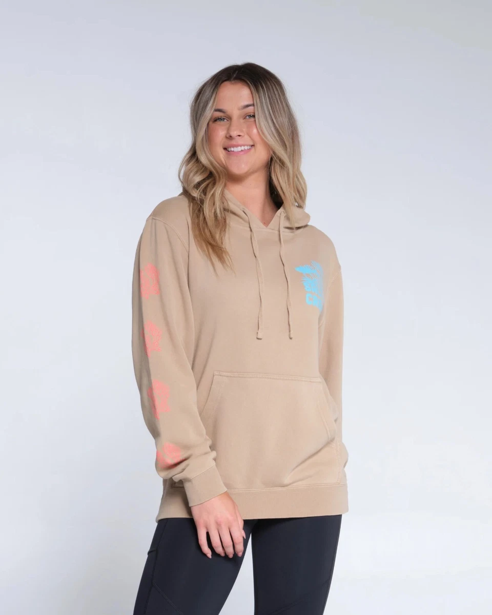 Brand New Womens Salty Crew Kelp Forest Boyfriend Hoodie Sandstone Size  Small | eBay