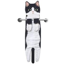 Cat Funny Hand Towels for Bathroom Kitchen - Cute Decorative Cat Decor Hanging