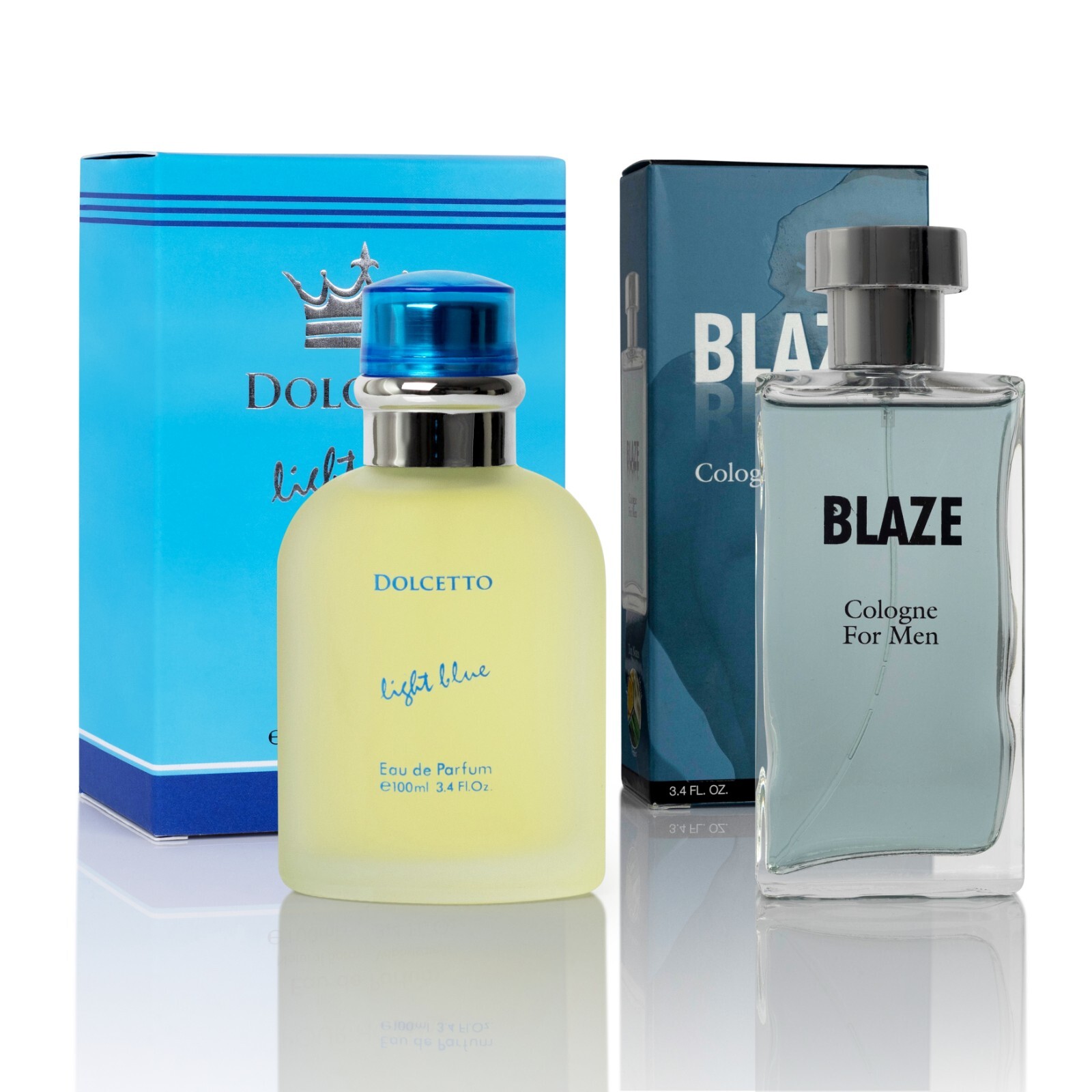 2PK Dolcetto Light Blue Eau de Parfum for Men Blaze Eau de Cologne for
