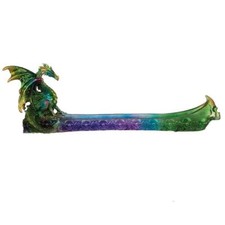Drache R&auml;ucherst&auml;bchenhalter Regenbogen Metallic Gothic Fantasy Geschenk Deko
