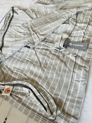 Ergobaby Aura Wrap Grey Stripe  Baby Wrap Carrier Ergo Baby 8-25lb One Size