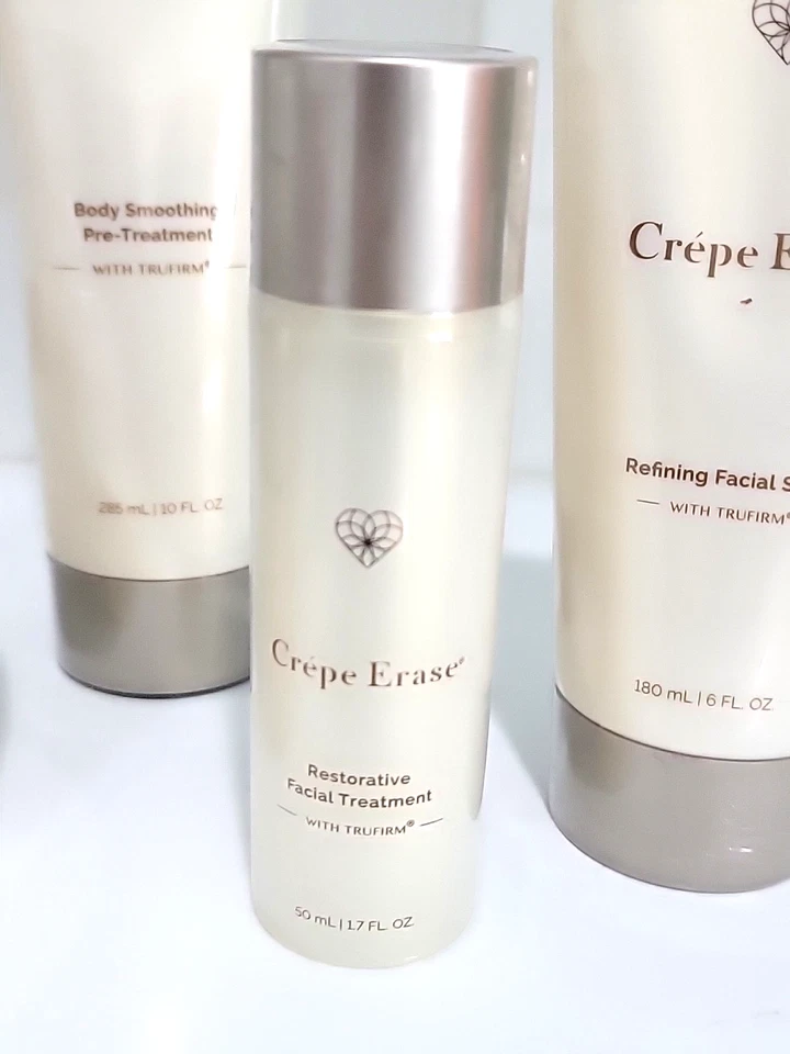 Loción de tratamiento suavizante de piel facial y corporal Crepe Erase 5 piezas nueva/sellada Foto 2 de 4