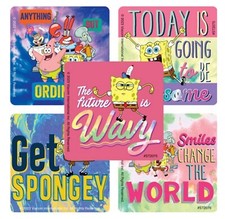 20 Spongebob Squarepants Groovy Stickers Party Favors 2.5" x 2.5" reward