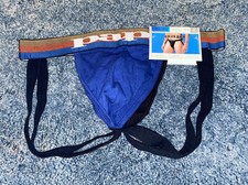 NWT Men's 2pk Of Papi Jockstraps. Sz Medium Black/blue. Moisture Wicking.