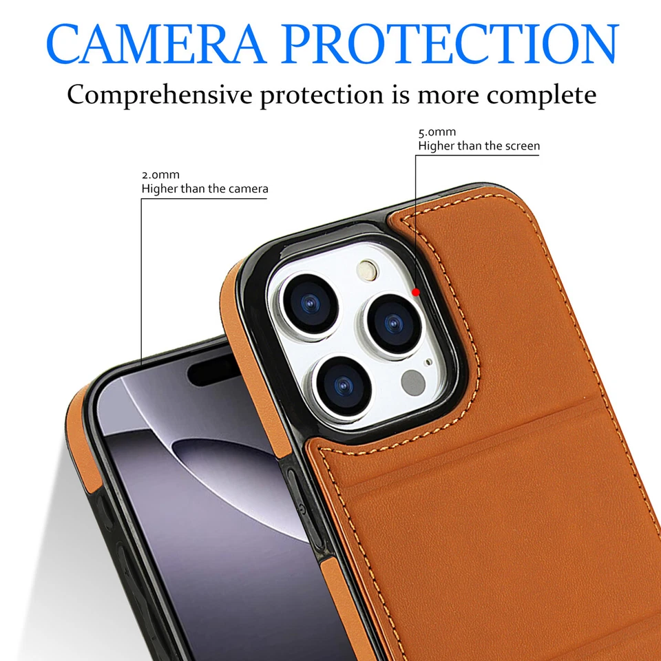 Shockproof Wallet Card Holder Case For Samsung Galaxy S25 S24 Ultra S23 S22 S21 - Image 2 of 4