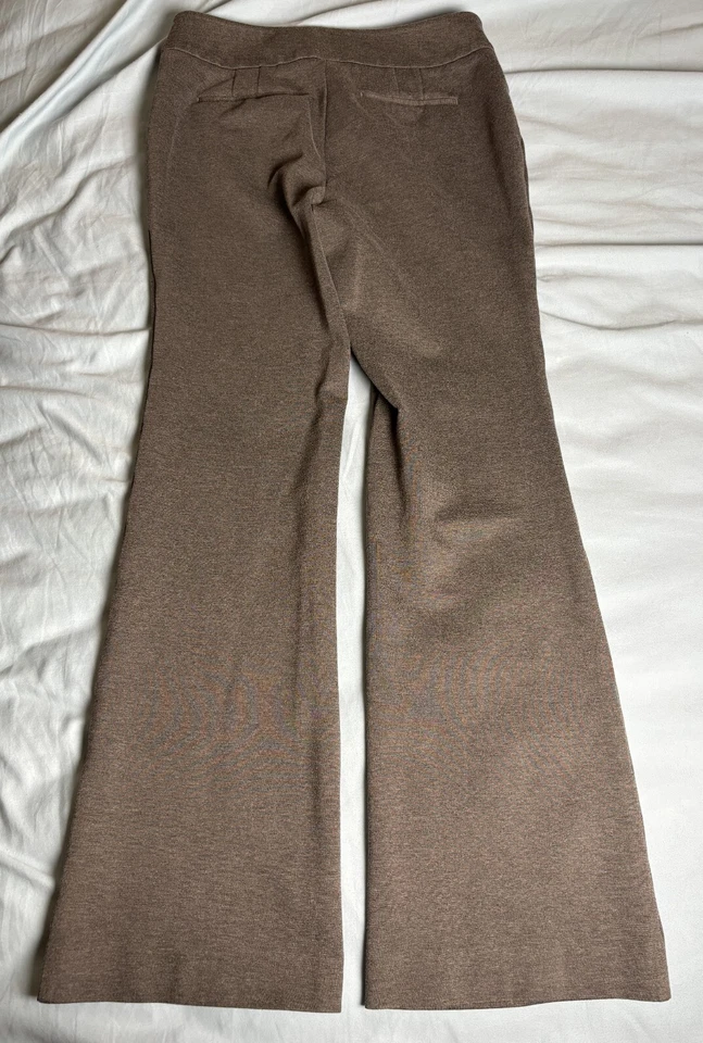 Pantalones para mujer Talbots color topo talla 4 tiro alto carrera bootcut rayón mezcla de nailon Foto 2 de 4