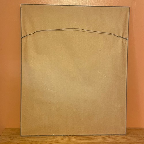 1975 Large Woodblock Print Art - Judie Kane - Straw Fan - Framed - MCM - 5 of 12 - Picture 4 of 4