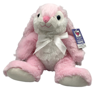 Get Your Hands on a GANZ Tipper Pink White Bunny Rabbit Plush Stuffed Animal NWT