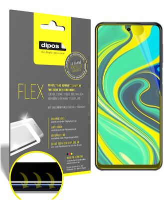 2x Schutzfolie für Xiaomi Redmi Note 9S inkl. Rundung 3D Full Cover Flex Folie