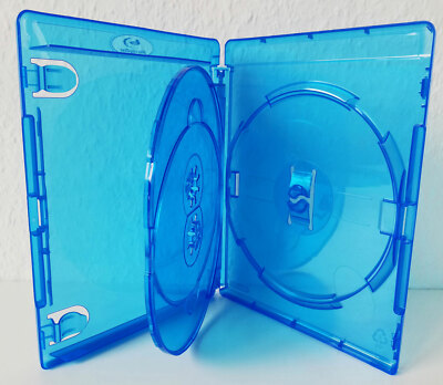 1 Amaray Blu Ray Hüllen mit Einleger für 3 Blu-Ray DVD Disc single Case
