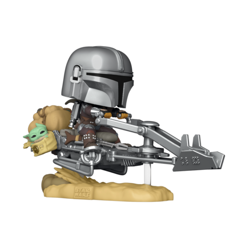 Funko POP Rides Deluxe Mandalorian on Speeder with Grogu Exclusive Star Wars 579 - Picture 1 of 3