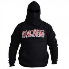 Camicia felpa pullover felpa con cappuccio ultras hooligans fan nero fan zip