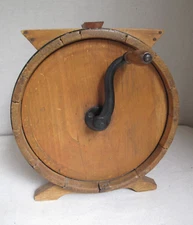 Antique Wood Cylinder Barrel Butter Churn