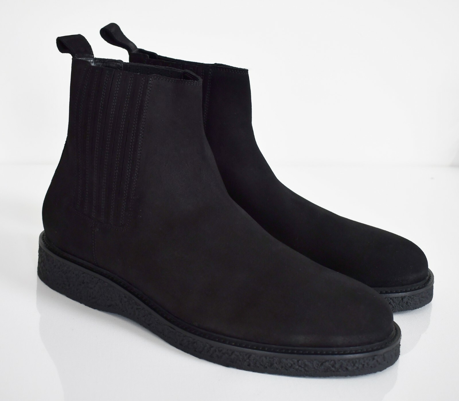 Nuovi stivali CHELSEA SAINT LAURENT Paris *HUGO 25* pelle scamosciata nera EU 49 US 16