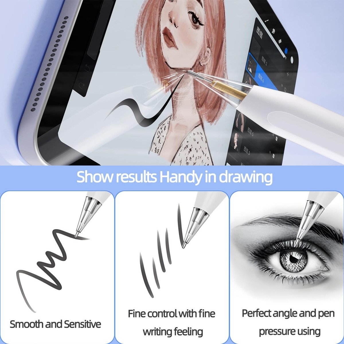 Replacement Pencil Tips for Apple Pencil Pro, Fine Point Metal Tip