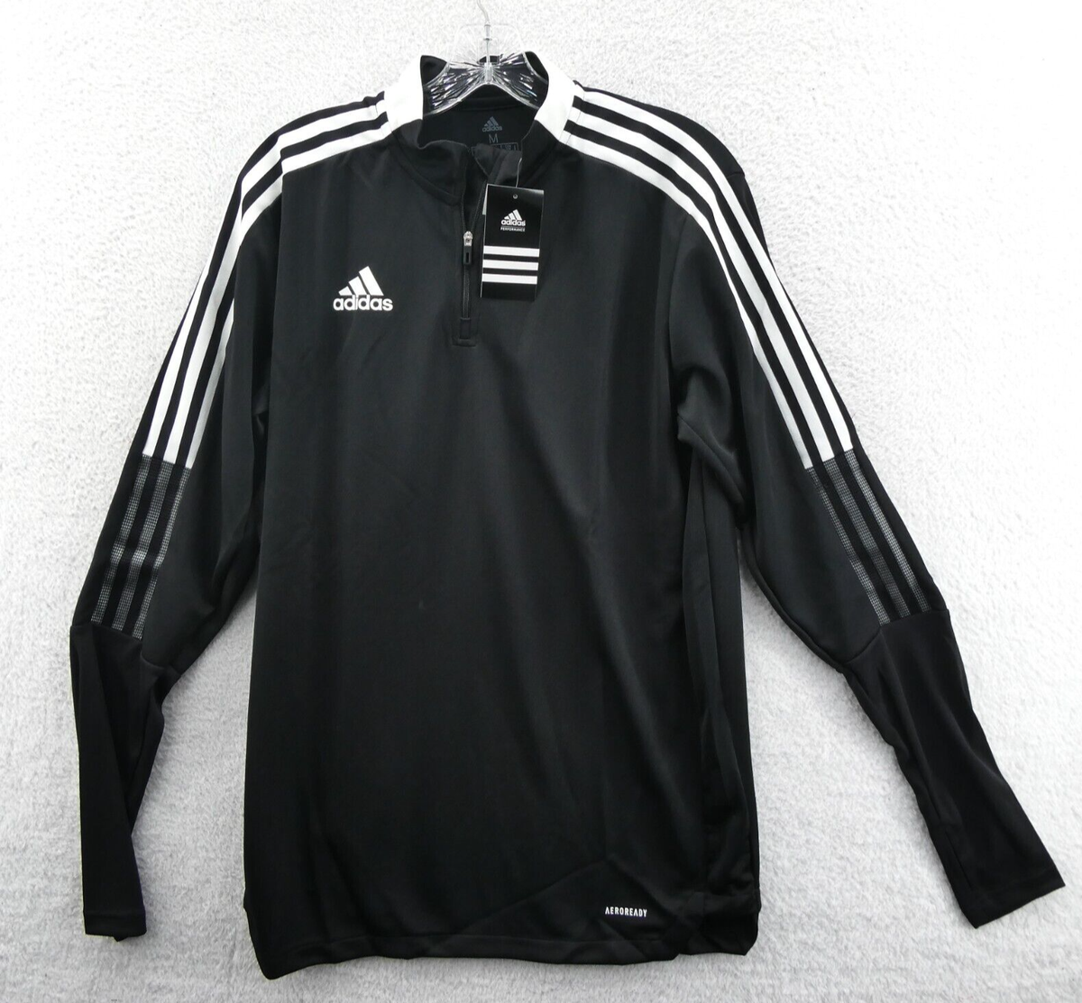 Adidas Tiro Training 1/4 Zip Mens Medium Black Aeroready Soccer Sport  Tennis New | eBay