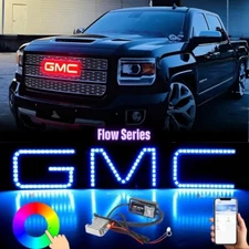 2007-2018 GMC letters Led RGBW Flow Series Inserts For OEM  GMC Emblem Badge