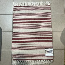 Threshold Accent Rug Woven Grey 26  x 36"indoor Outdoor 100 Polyester NWT Tassel