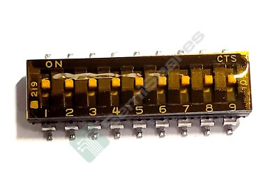 10 pcs. CTS ELECTROCOMPONENTS 219-9MST SWITCH SLIDE DIP SPST 20V