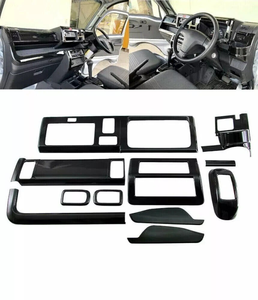 JDM Interior Panel Trim 11 pcs. Black for Daihatsu Hijet Truck