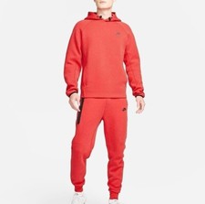 Men's Nike Sportswear Tech Fleece Hoodie and Joggers Light Red