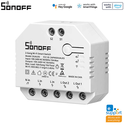 SONOFF Wifi WLAN Smart 2 Wege Schalter Modul Sprachsteuerung Leistungsmessung