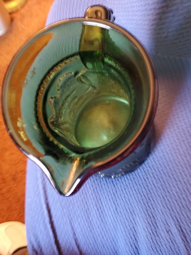 Antique Northwood Delaware Emerald Green Water Pitcher EAPG + 9.5" - Picture 5 of 6