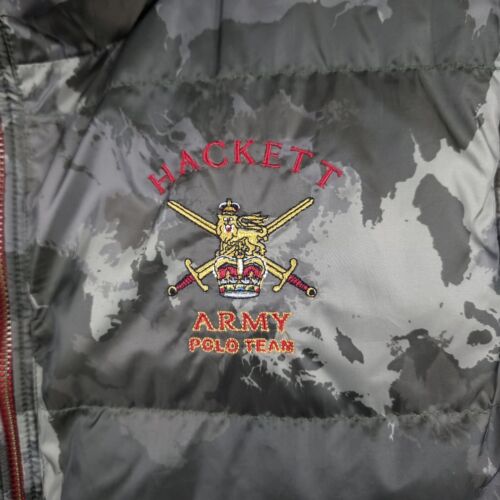 HACKETT Gilet Jacket Mens 3XL Army Polo Team Camouflage Puffer Vest Reversible - Picture 2 of 13