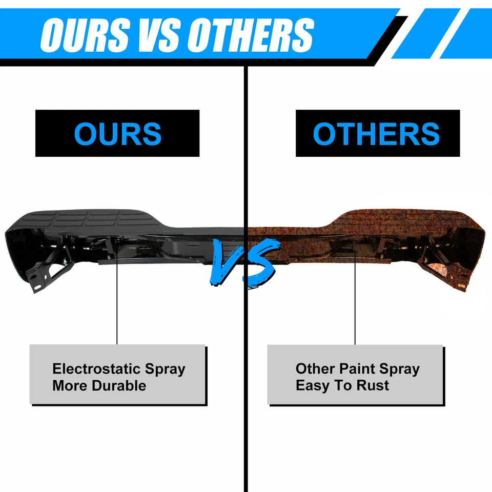 Nuevo conjunto de parachoques trasero negro apto para Chevy Silverado GMC Sierra 1500 1999-2007 Foto 4 de 4