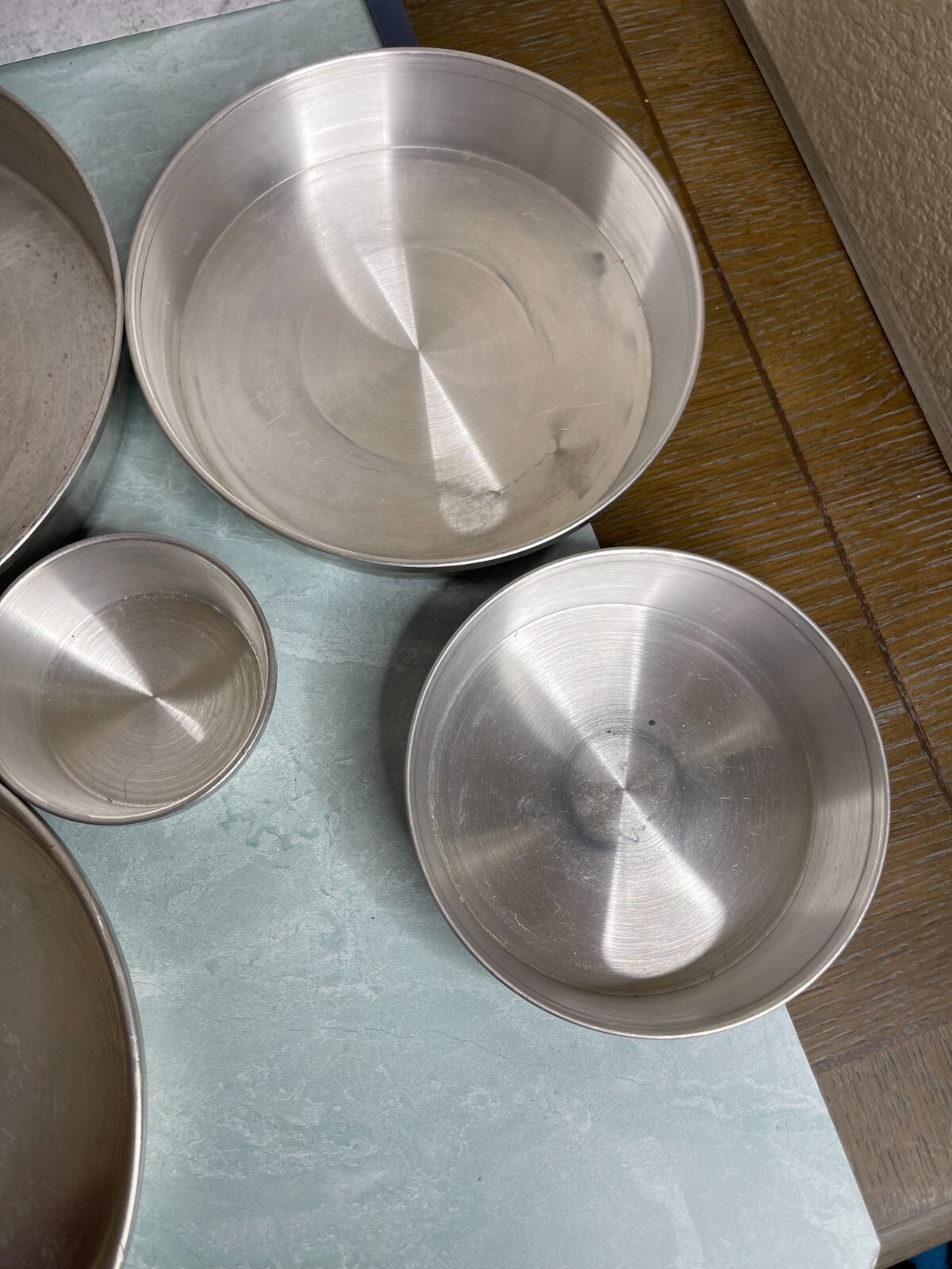 Vintage Mirro 4-tier round Cake Pan Set aluminum Party holiday READ