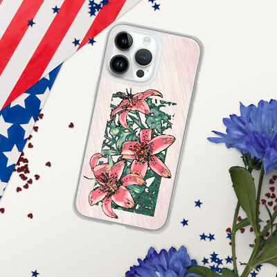 lily　iPhone11ケース Pink Lilies iPhone Case for models 11 through 14 - Original Floral