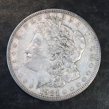 1921-D Morgan Silver Dollar - High Quality Scans #Q060