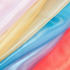 Organza Fabric Liquid Crystal Sheer Sparkle Silky Polyester By The Yard