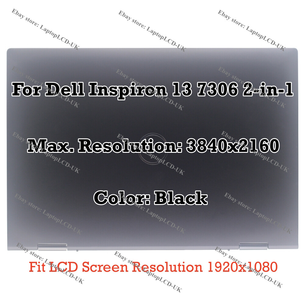 13.3"" Dell Inspiron 7306 2-in-1 UHD 4K LCD Display Touch Screen Assembly P125G