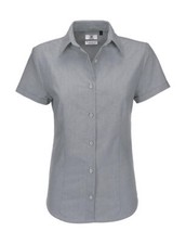 Oxford Kurzarm Hemd Bluse Damen Business Easy Care Übergröße - 6XL B&C 04 NEU