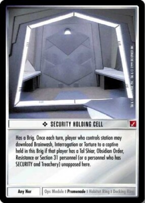 Star Trek: Security Holding Cell [Ungraded] Blaze of Glory STCCG Decipher 1E